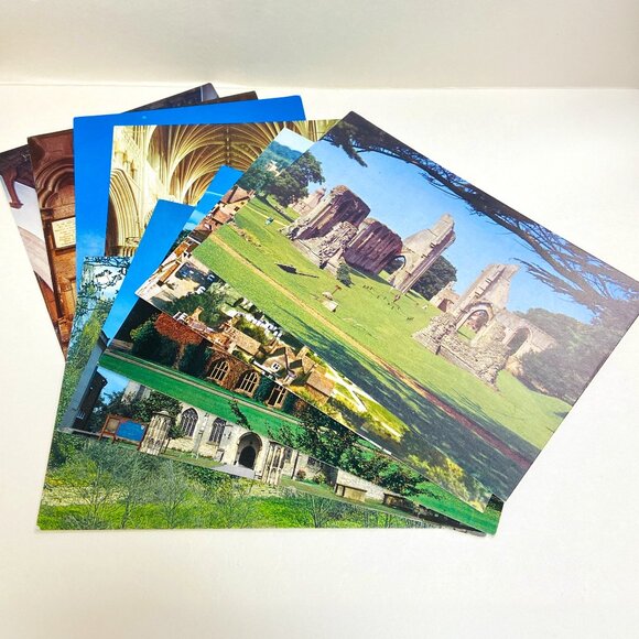 Genuine Vintage 1950s British Abbeys & Cathedrals Memorabilia Postcards - Picture 1 of 15